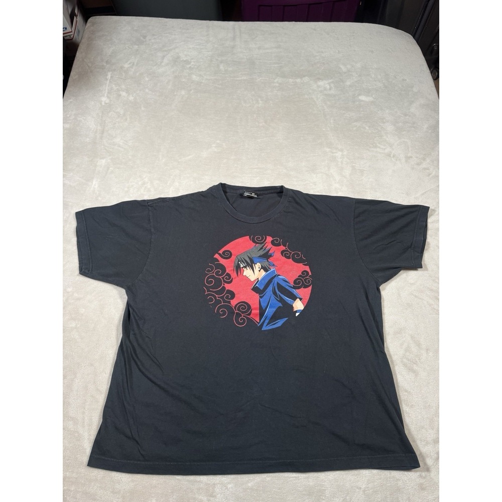 Vintage Naruto Shirt Size 2XL Black Saskue 2002